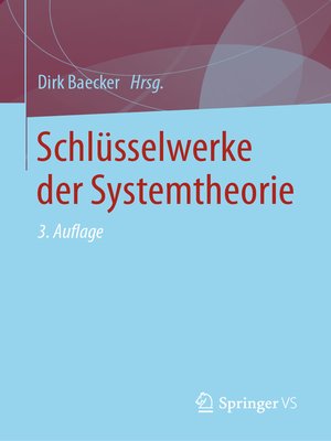 cover image of Schlüsselwerke der Systemtheorie